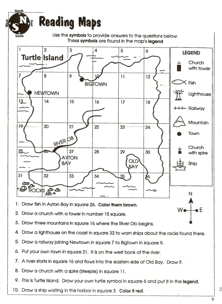 10 Unique Printable Map Skills Worksheets Printable Map