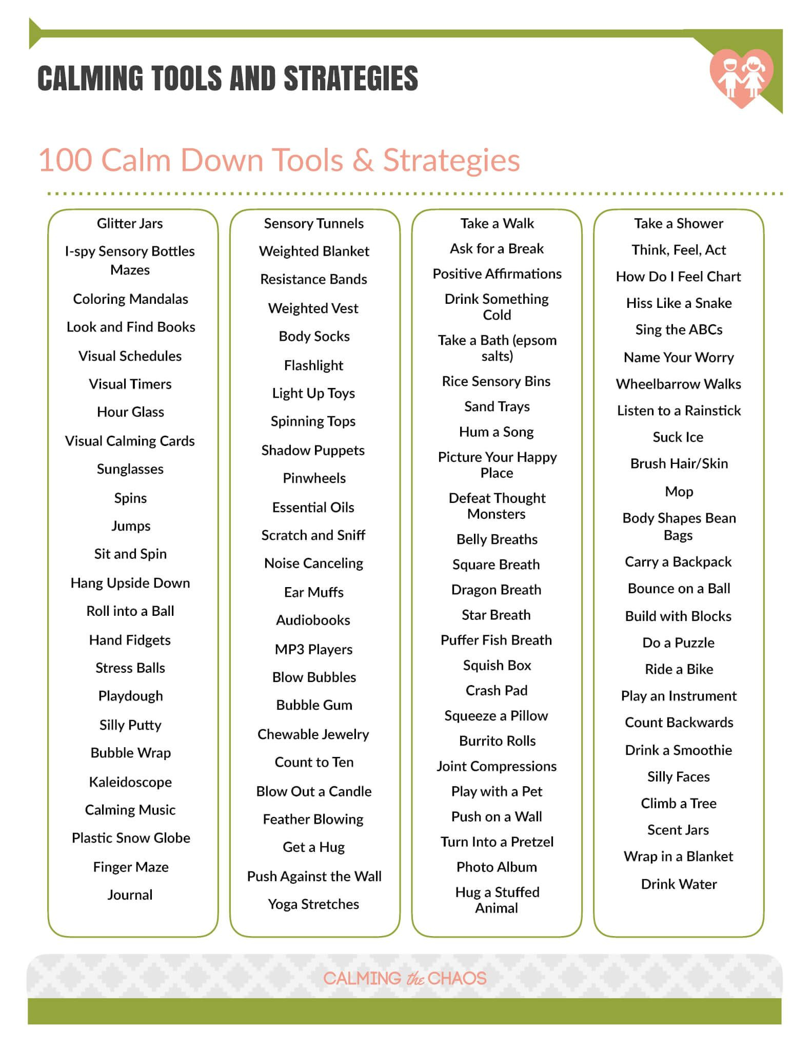 100 Calm Down Tips Strategies You Can Use Today The Worries