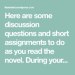 1984 Discussion Questions Quotations Novels Reading