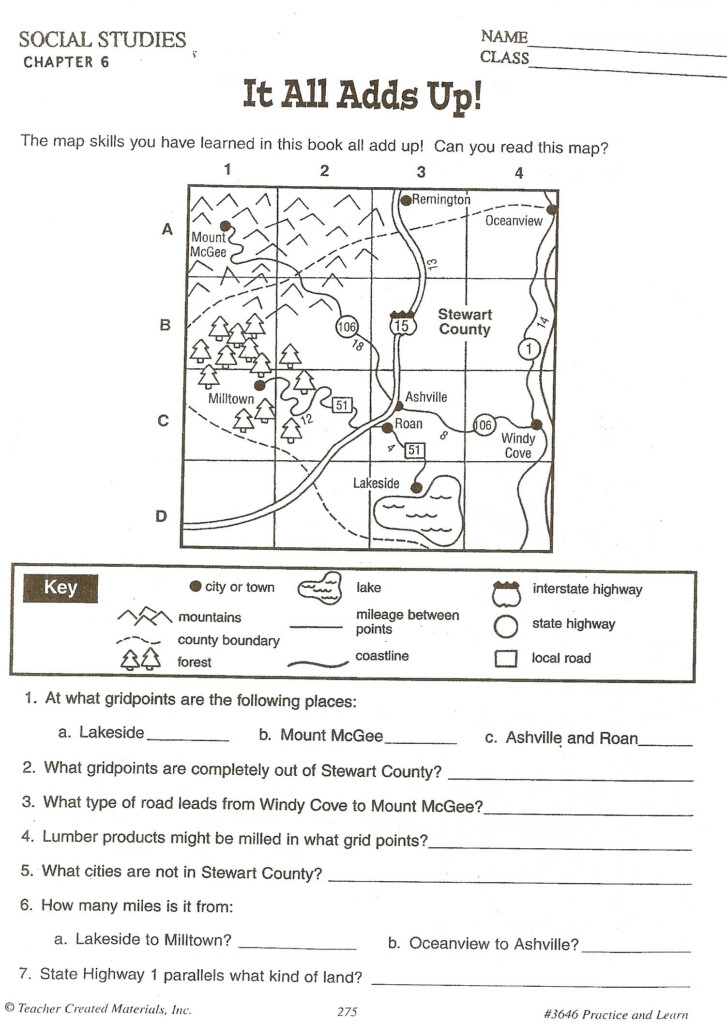 20 Map Skills Worksheets Answers Worksheet From Home