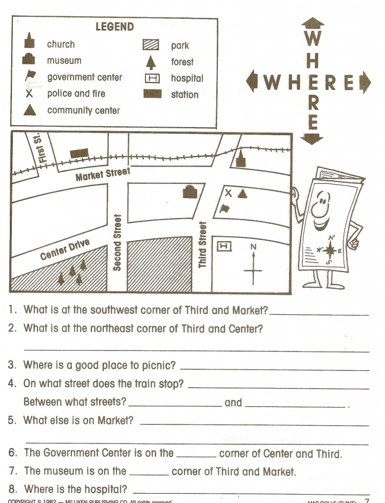 6Th Grade Map Skills Worksheets Printable Printable Maps