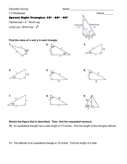 8 3 Practice Special Right Triangles Answers Cloudshareinfo