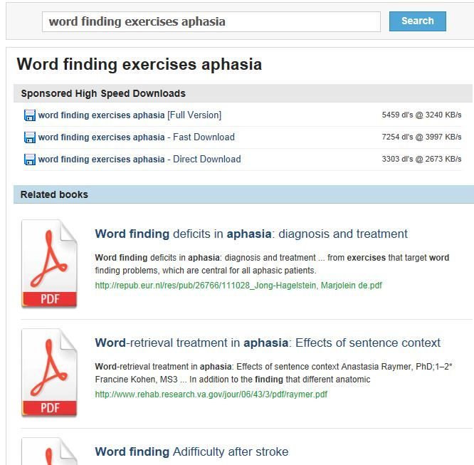 Activities For Adults With Problems With Word Finding And Word 