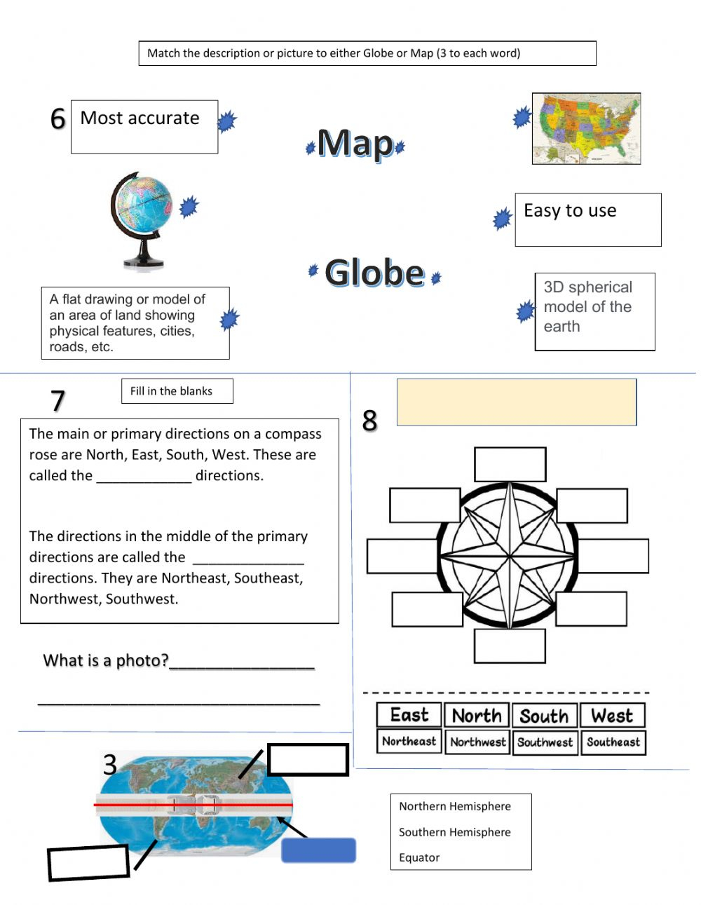 Basic Map Skills Worksheet
