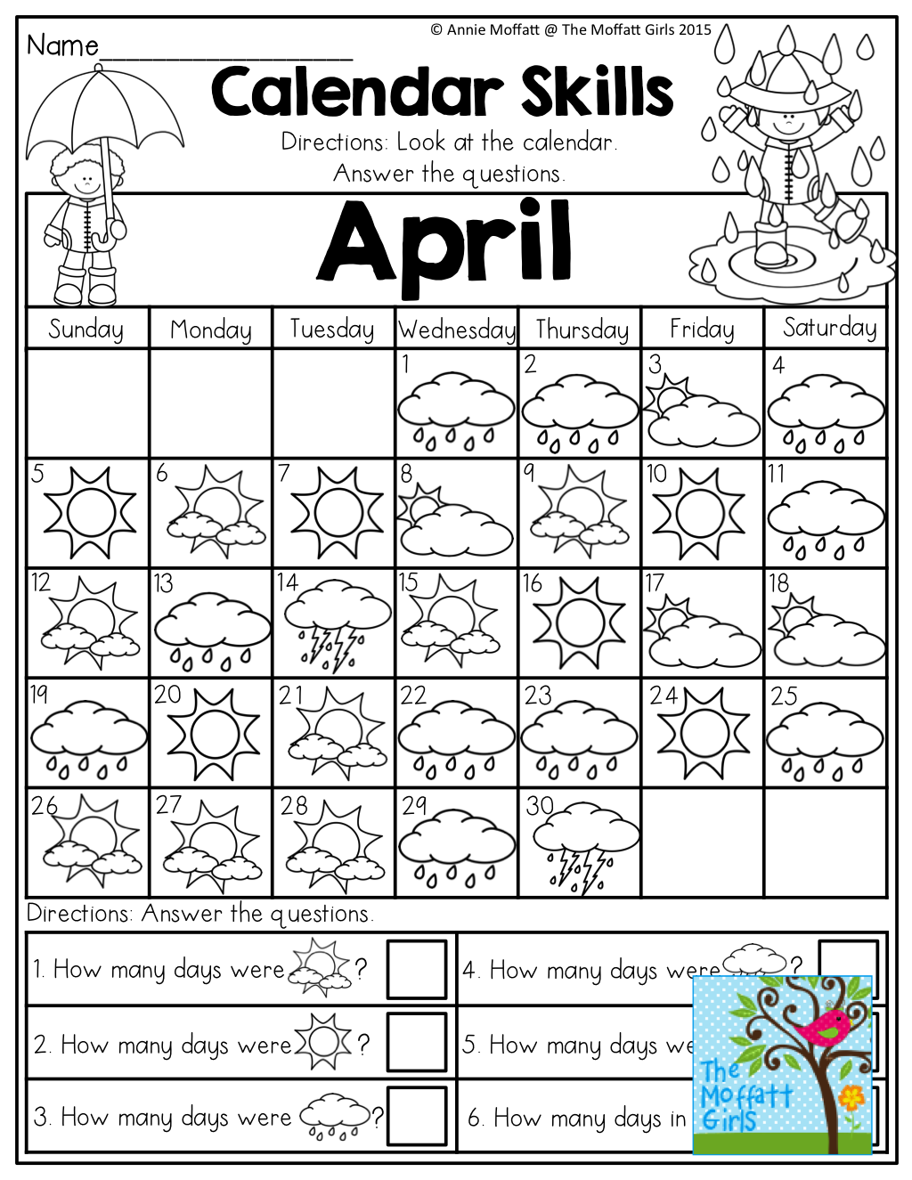 Calendar Skills TONS Of Fun And Effective Printables That Cover Core