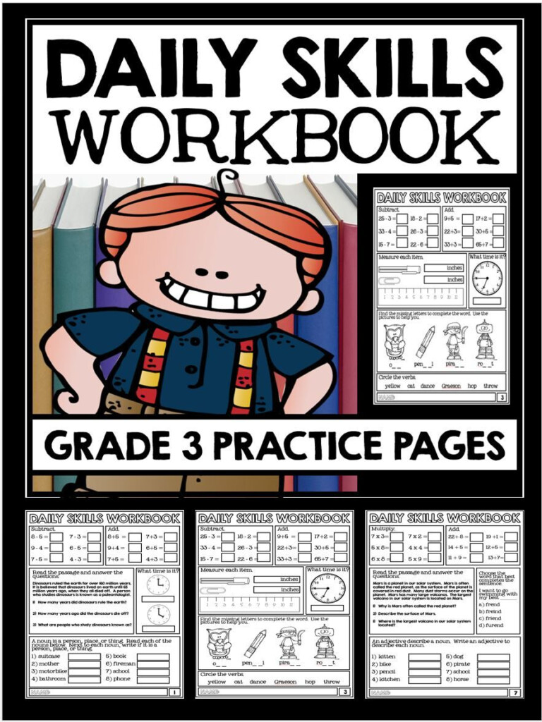 Daily Skills Workbook Practice Pages For Grade 3 Third Grade Math 
