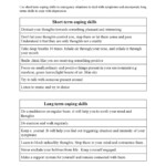 Depression Coping Skills Worksheet Mental Health Worksheets
