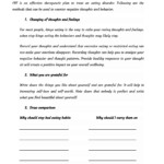 Eating Disorder CBT Worksheet Mental Health Worksheets