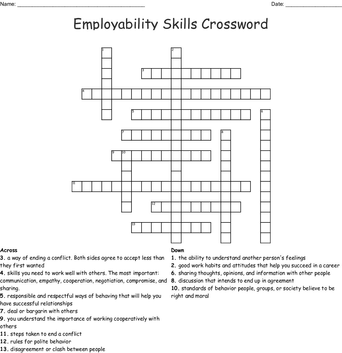 Employability Skills Worksheets For Adults - SkillsWorksheets.com