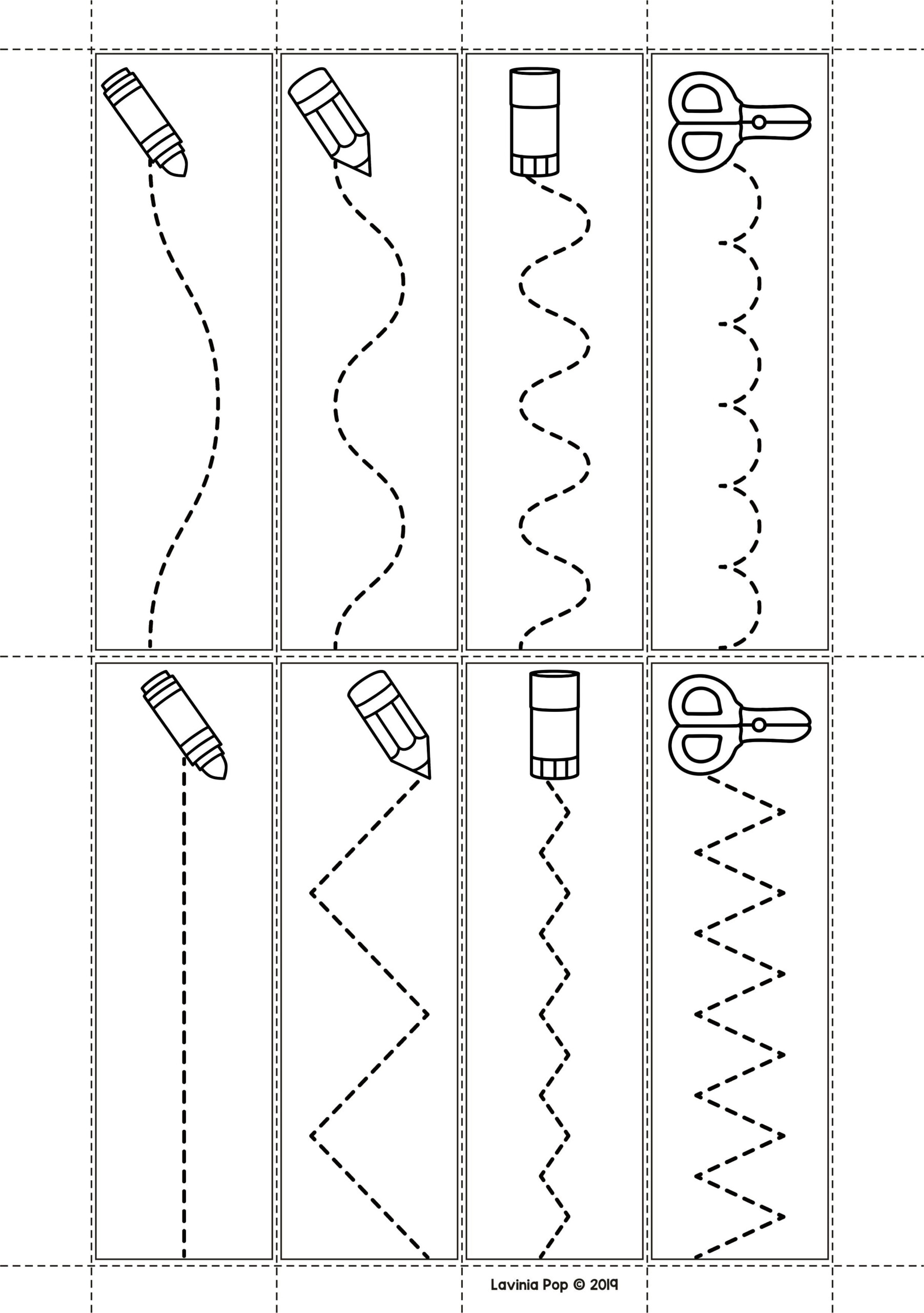 Fine Motor Printable Activities For August Preschool Worksheets