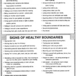 Healthy Vs Unhealthy Boundaries Therapy Worksheets Healthy