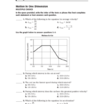 Holt Physics Motion In One Dimension Worksheet Answers Kidsworksheetfun