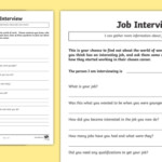 Job Interview Template For Students teacher Made