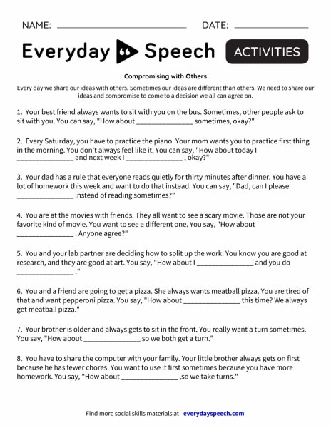 Lesson Plans To Teach Compromising With Videos Activities More