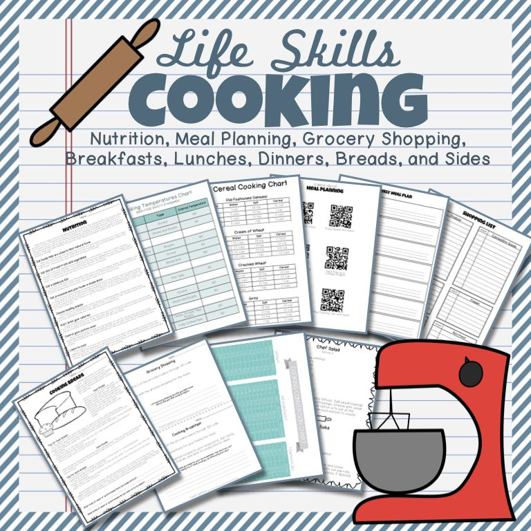 Life Skills Unit Nutrition And Cooking Life Skills Life Skills Kids 