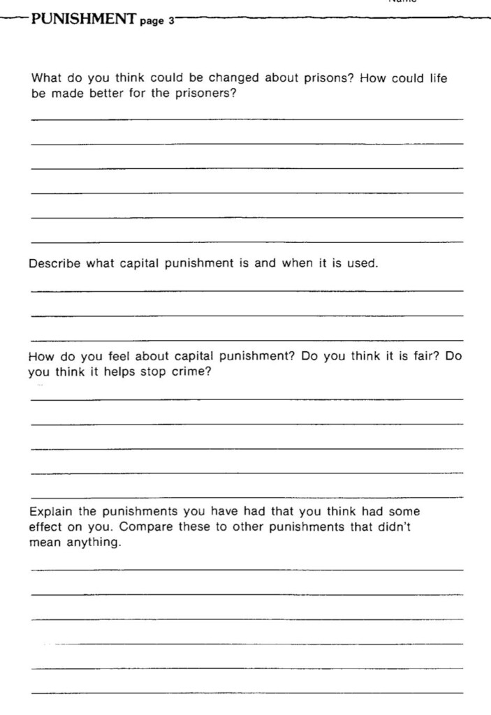 Life Skills Worksheets For Inmates Best Bren