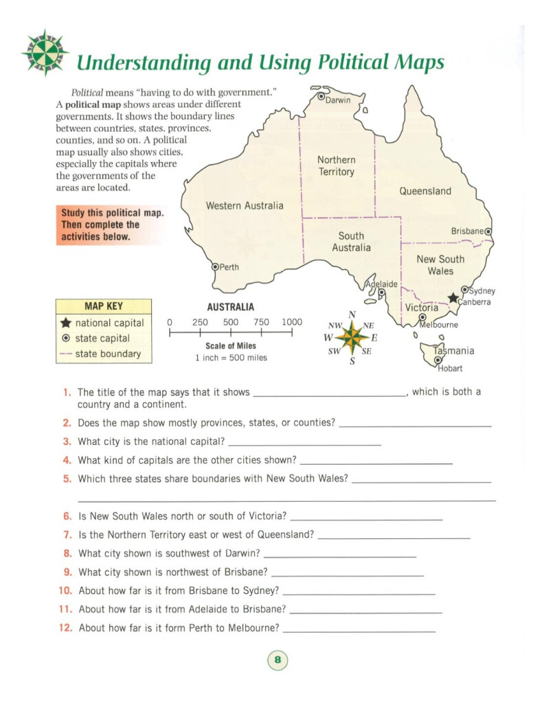 Map Skills Grade 6
