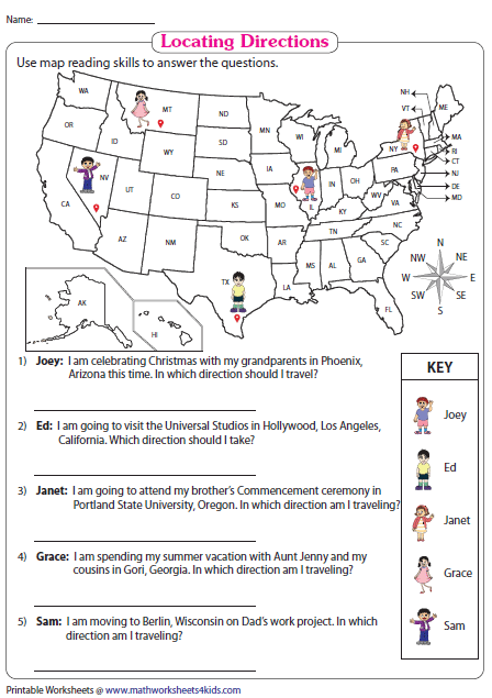 Map Skills Worksheets Map Skills Worksheets Map Skills First Grade 