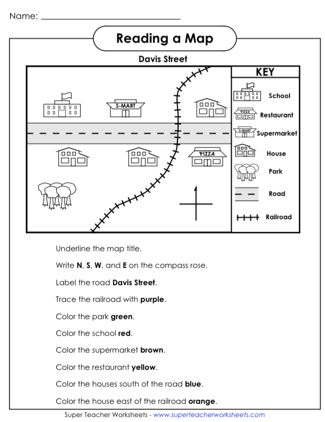 OUR ENGLISH CLASS Reading A Map Worksheets LEES Pinterest 