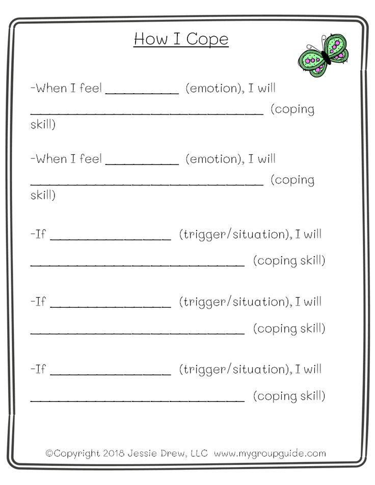 Coping Skills Group Therapy Worksheets SkillsWorksheets