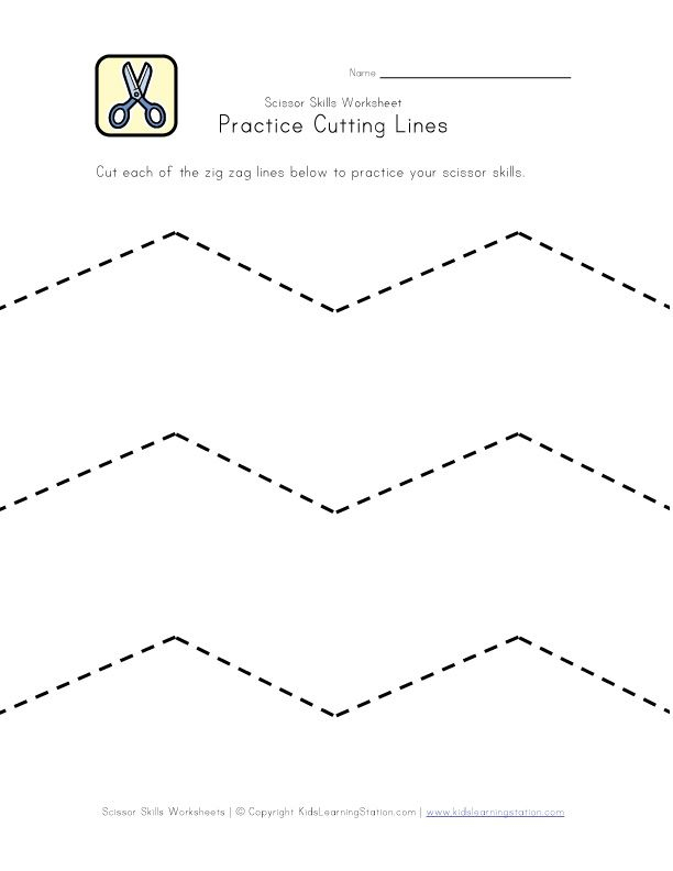 Practice Scissor Skills Worksheet Fijne Motoriek