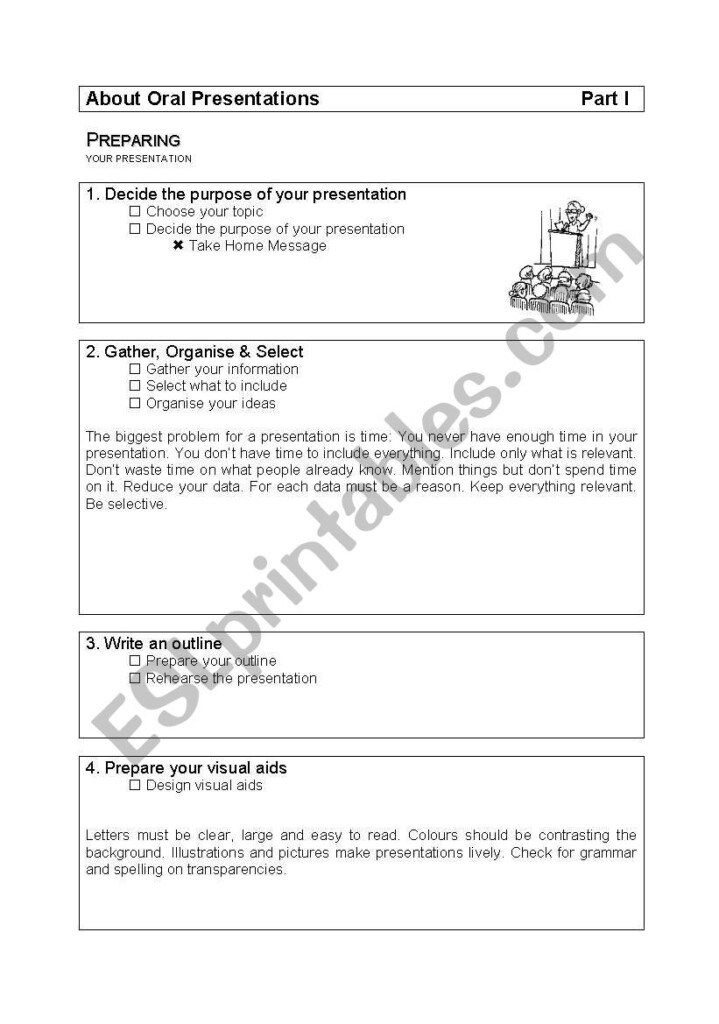 Presentation Skills Part1 ESL Worksheet By Tintiman