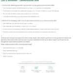 Quiz Worksheet Communication Skills Study