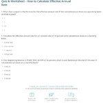 Quiz Worksheet How To Calculate Effective Annual Rate Study