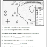 Reading A Map Cardinal Directions Social Studies Worksheets Map