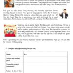 Reading Comprehension Practice Worksheet For 4th Grade