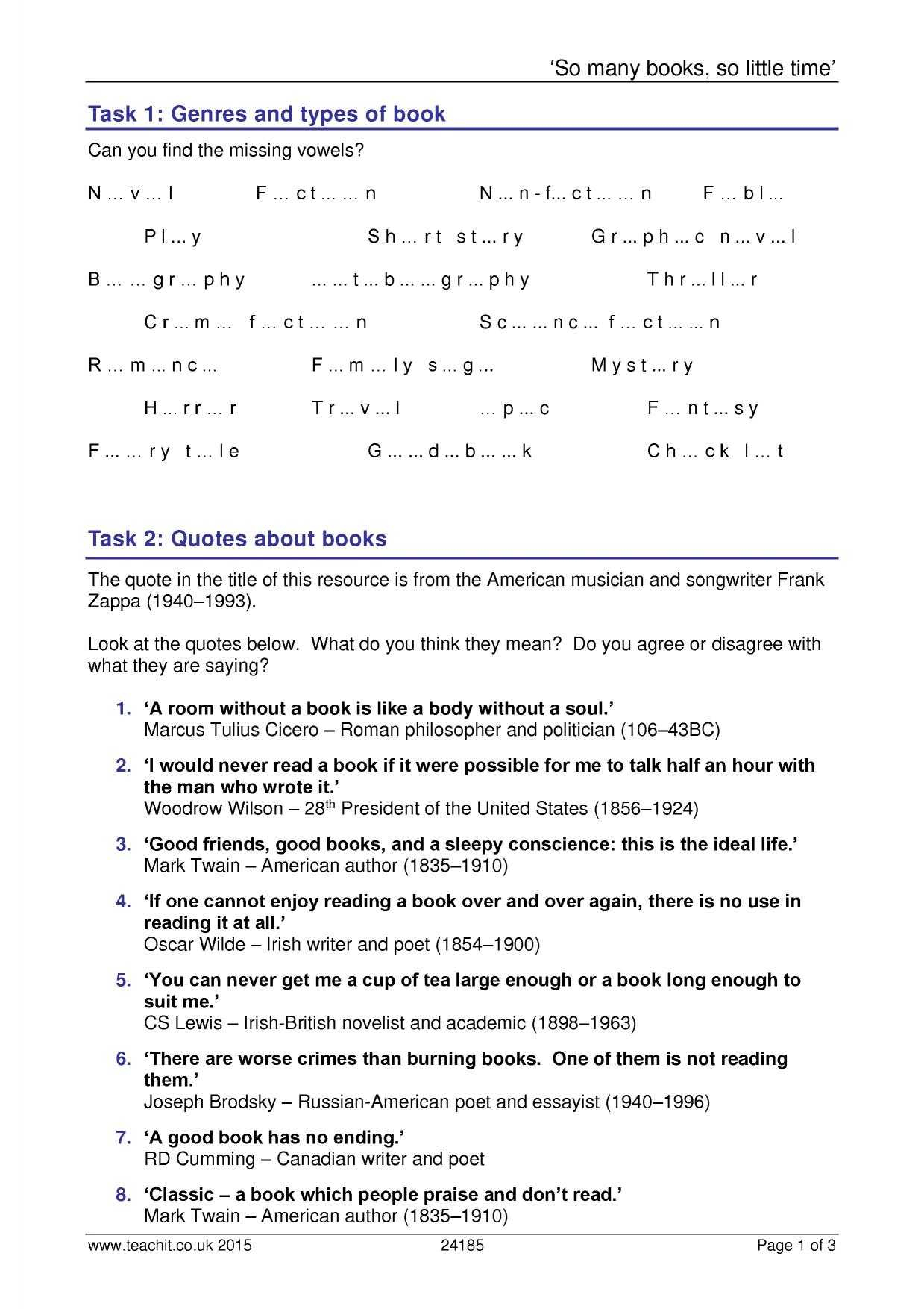 Directed Reading Skills Worksheet Answer Key SkillsWorksheets com