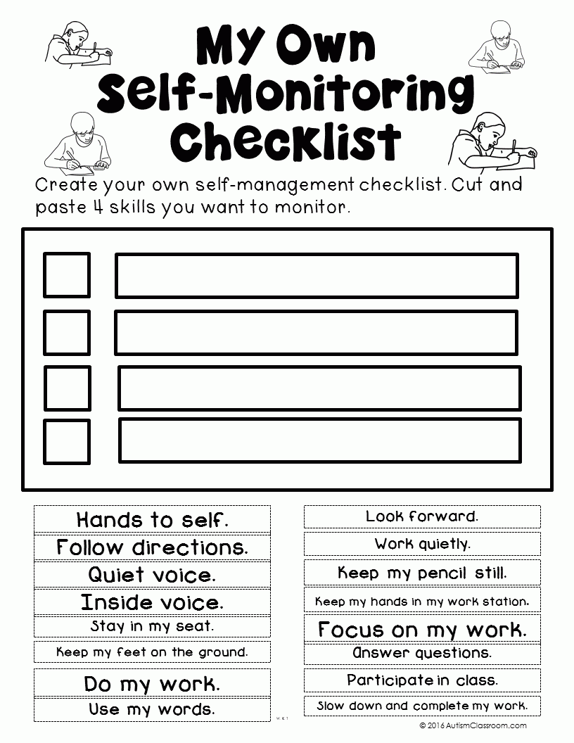 Social Skills Printables For Students With Autism Similar Special