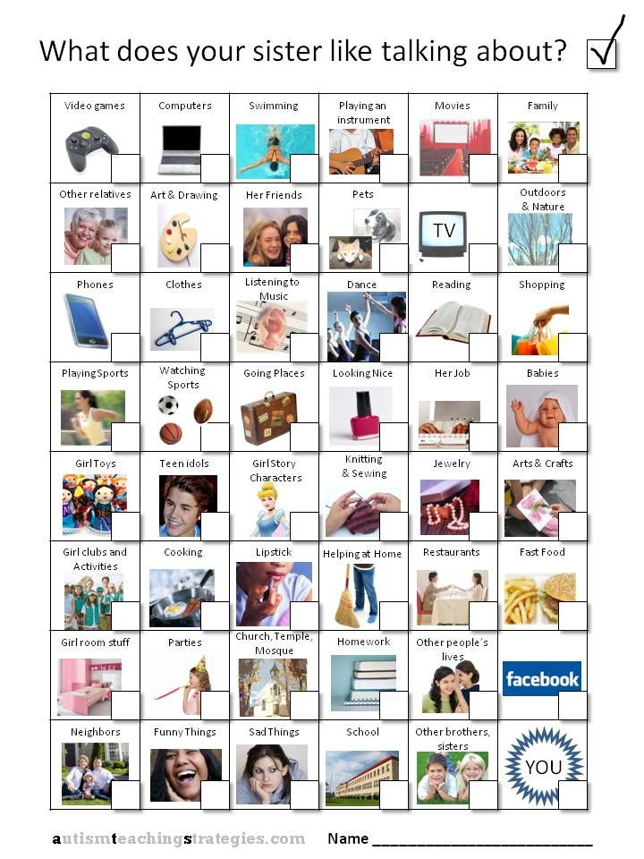 Talk To Sister Worksheet 1 Aspergers Social Skills Autism Social Skills