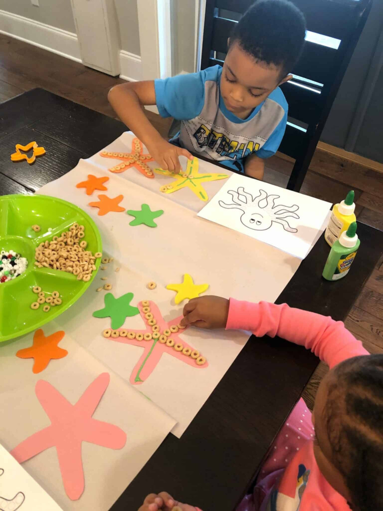 Toddler Fine Motor Skills Activities Star Fish Decorating