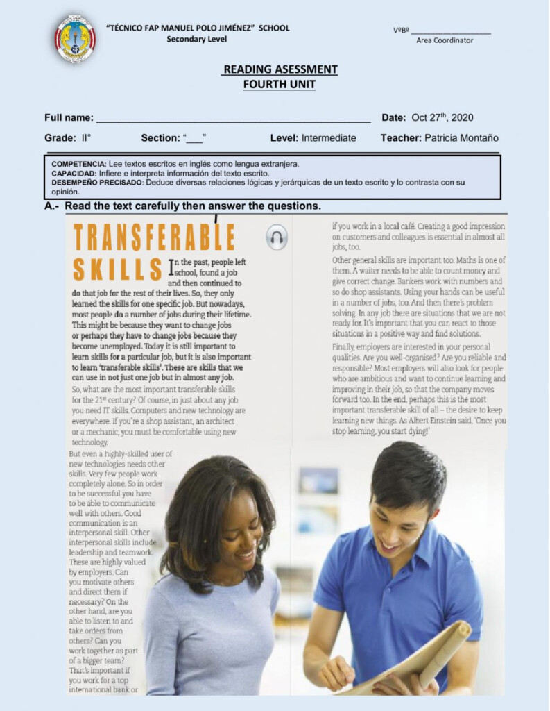 Transferable Skills Worksheet