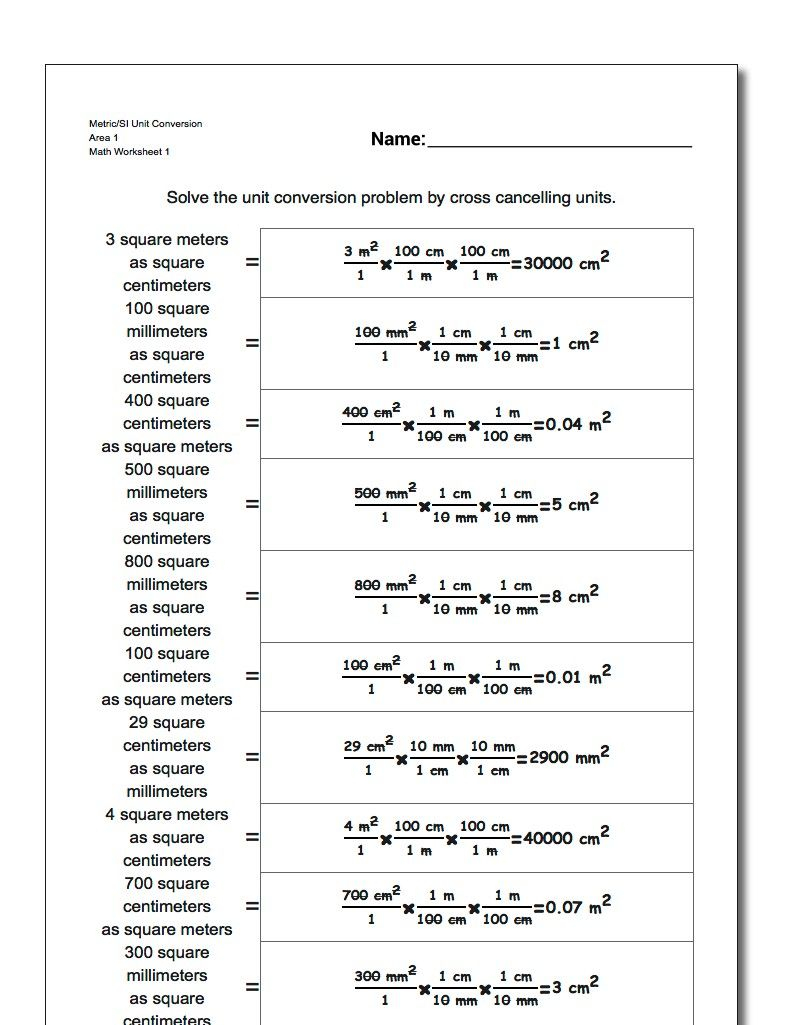 Unit Conversion Worksheet Algebra 1 Answer Key Kidsworksheetfun