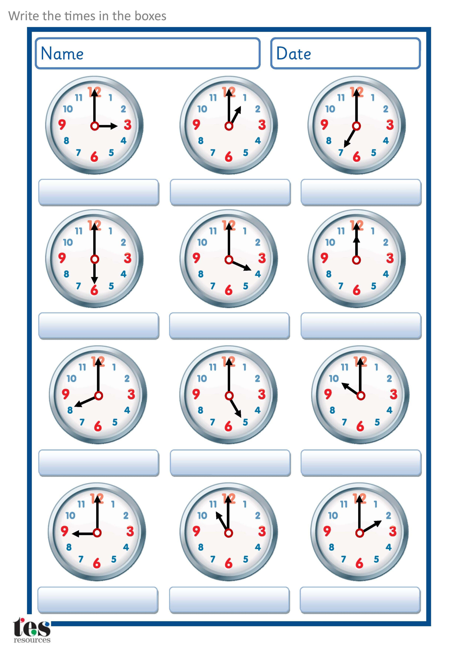 Time skills worksheets skillsworksheets