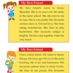 1st Grade Descriptive Writing My Best Friend Sample English Writing