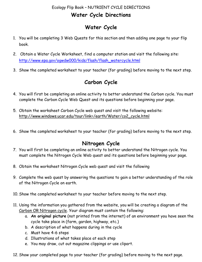 28 Water Carbon And Nitrogen Cycle Worksheet Answer Key Worksheet 