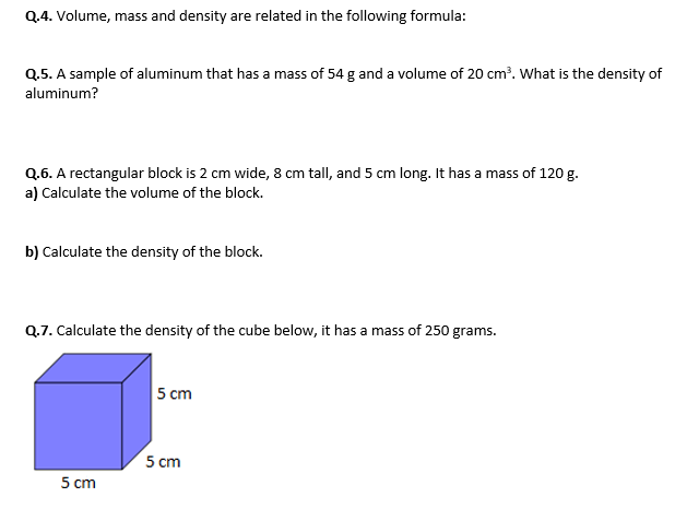 33 Science 8 Density Calculations Worksheet Answers Key Support Worksheet