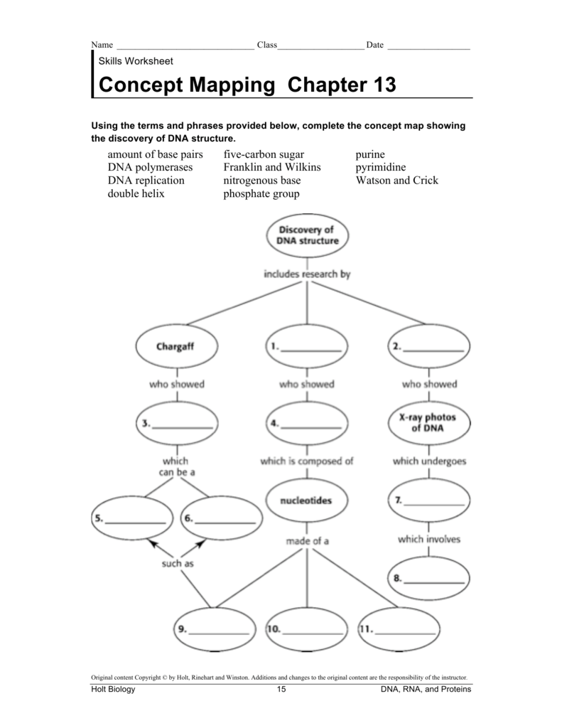 34 Skills Worksheet Concept Mapping Answers Holt Biology Worksheet