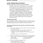 Active Reading Skills Worksheet Answer Key Understanding Our