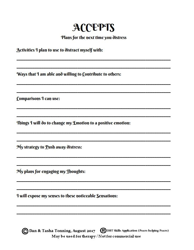 Amazing Dbt Worksheets For Children The Blackness Project