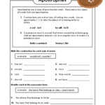 Apostrophe Worksheet 2 KidsPressMagazine Free English