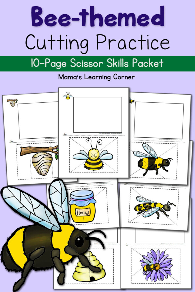 Bee Cutting Practice Worksheets The Bee Tree Mamas Learning Corner