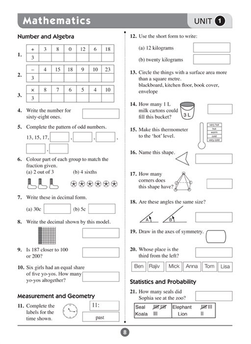 Booktopia Excel Basic Skills English And Mathematics Year 4 Ages 9 