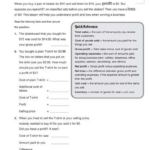 Business Math Skills Profit And Loss Worksheets Printables