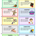 Can Can t Speaking Cards English ESL Worksheets For Distance