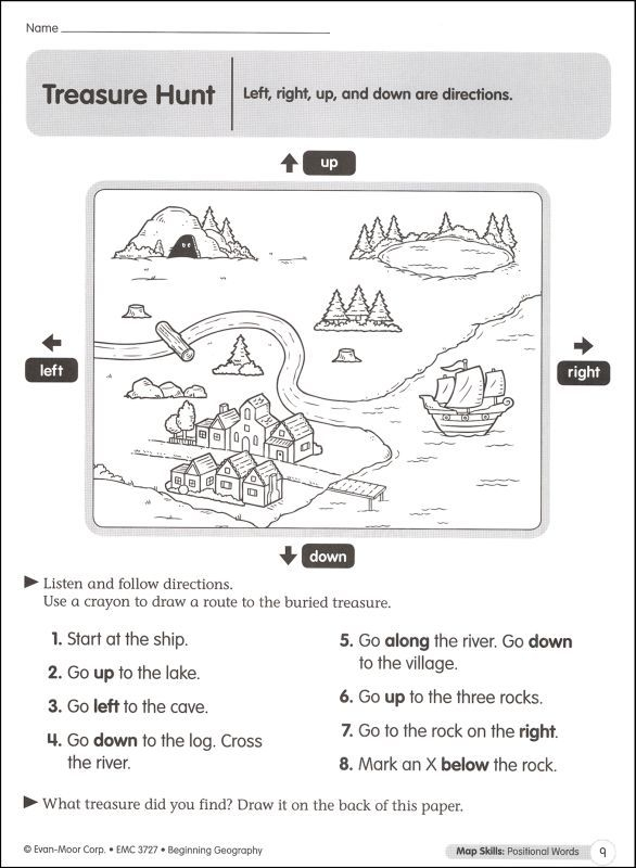 Cardinal Directions Worksheet Map Skills Worksheets Map Skills Maps