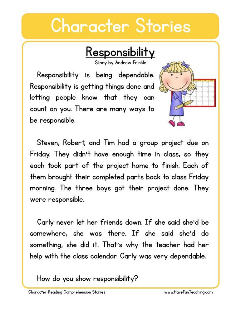 Character Education Worksheets Have Fun Teaching Teaching Reading